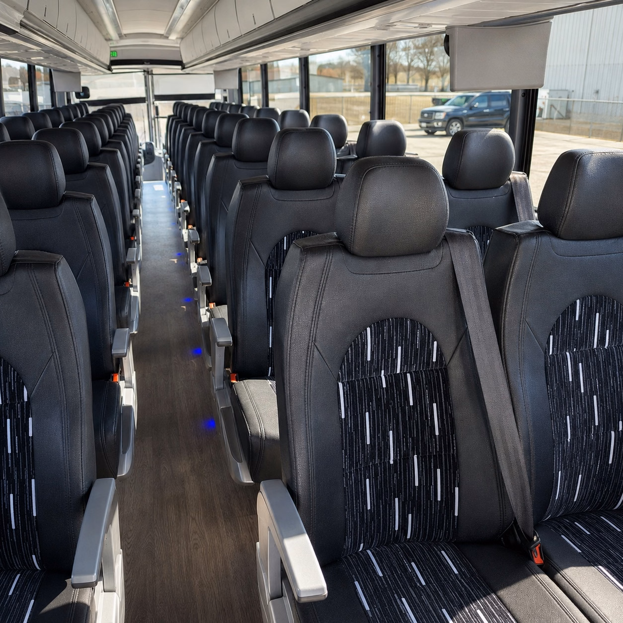 choosing the right bus size for your meridian wedding guest list